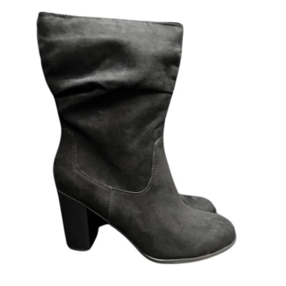 Black Slouchy mid calf boots‎ new in box size 9